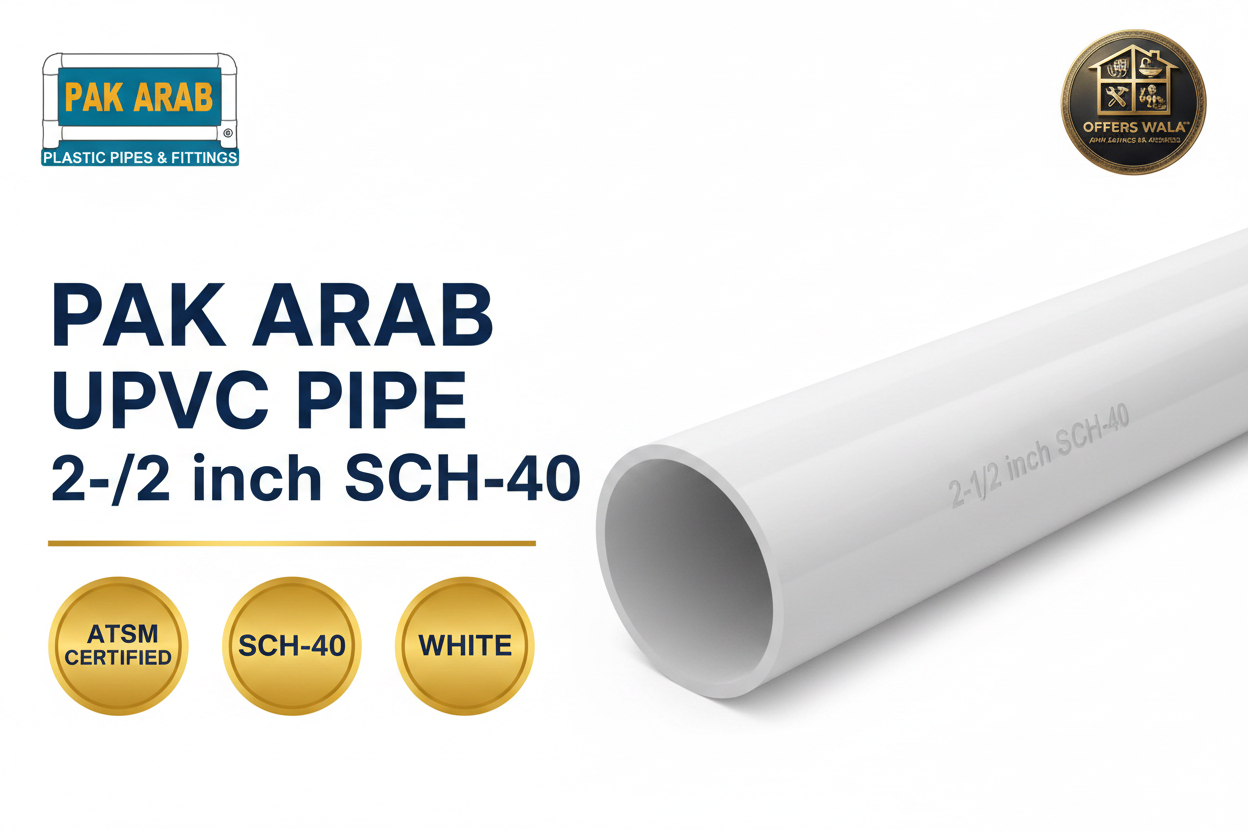 Pak Arab UPVC Pipe 2-1/2 inch SCH-40 White Hero Banner