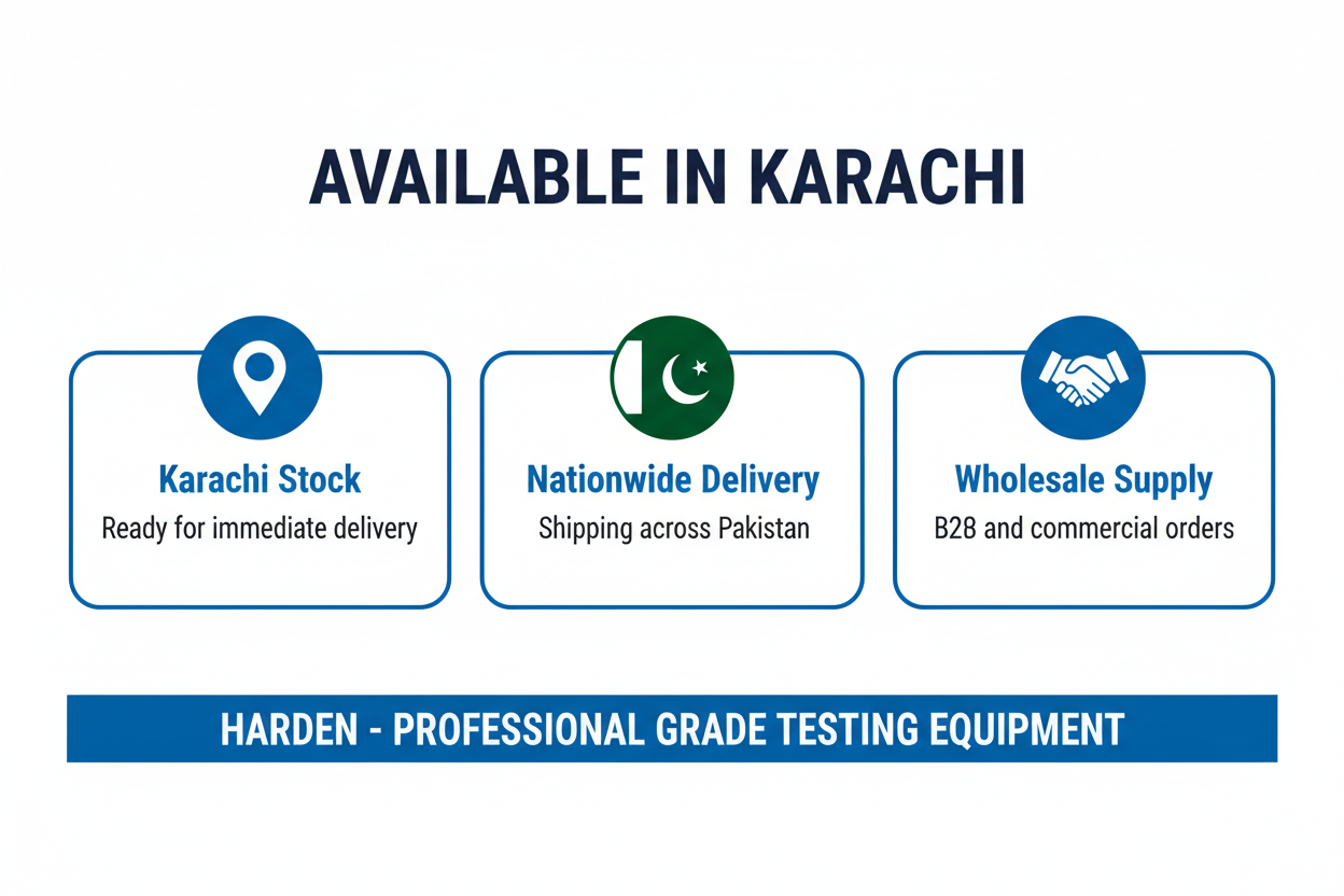 Availability banner - Karachi stock, nationwide Pakistan delivery, wholesale supply