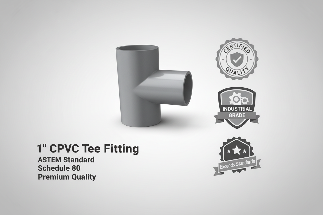 CPVC Tee Fitting - ASTM SCH-80 Schedule 80 Premium Quality