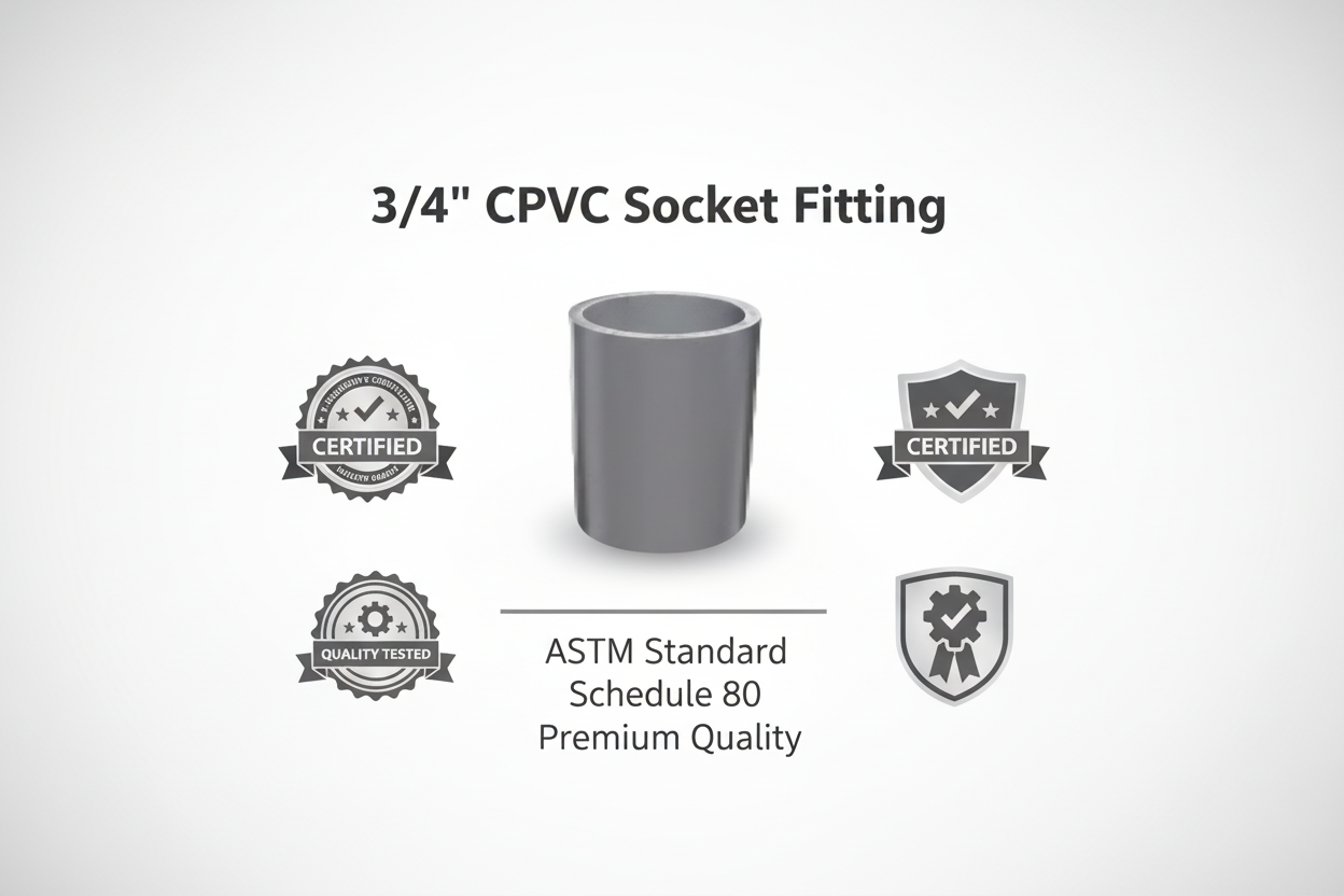 CPVC Socket Fitting - ASTM SCH-80 Schedule 80 Premium Quality