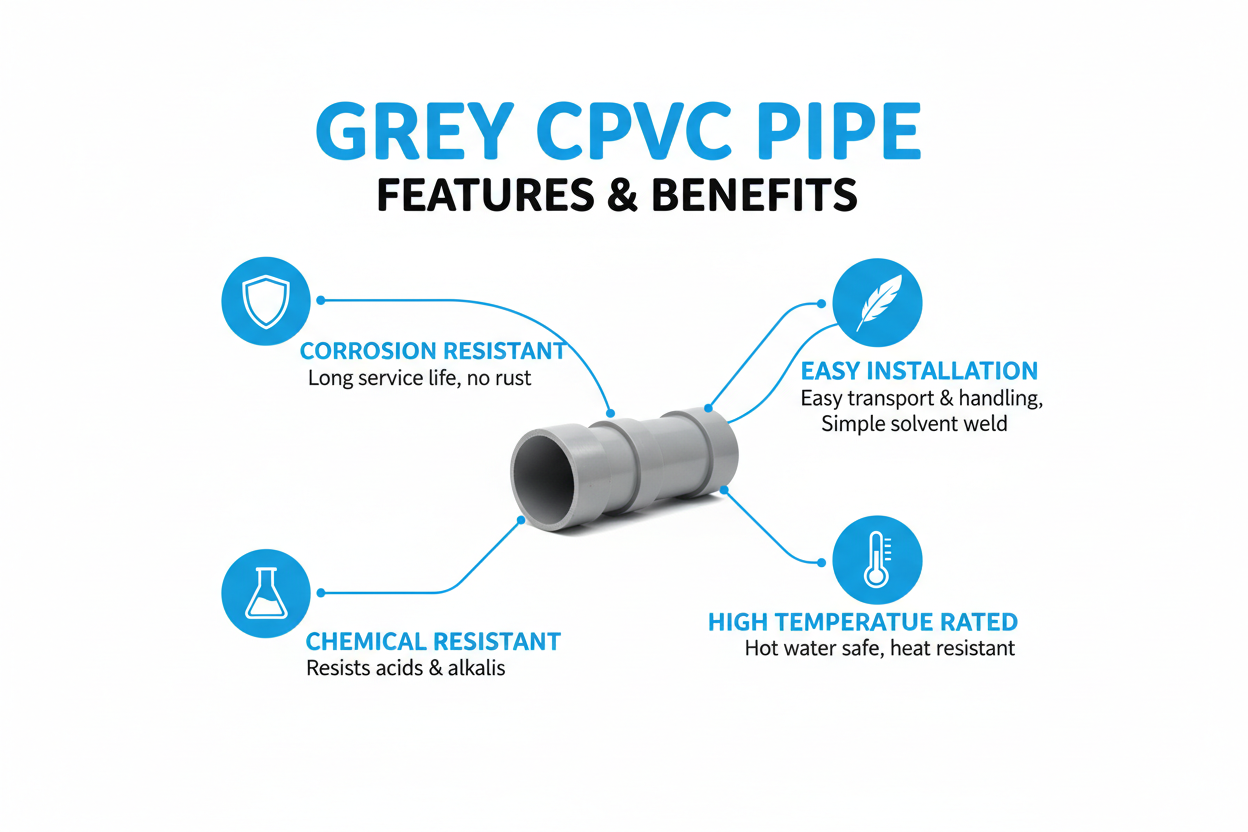 Grey CPVC Pipe Features and Benefits