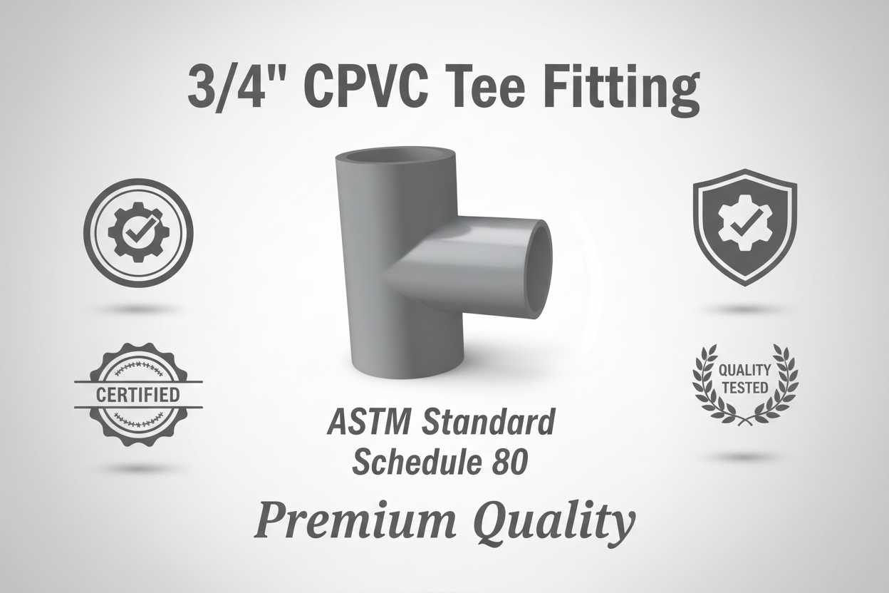 CPVC Tee Fitting - ASTM SCH-80 Schedule 80 Premium Quality