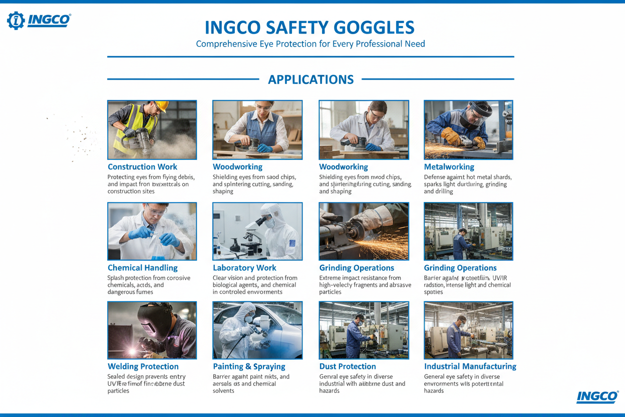 Ingco Safety Goggles Applications and Use Cases