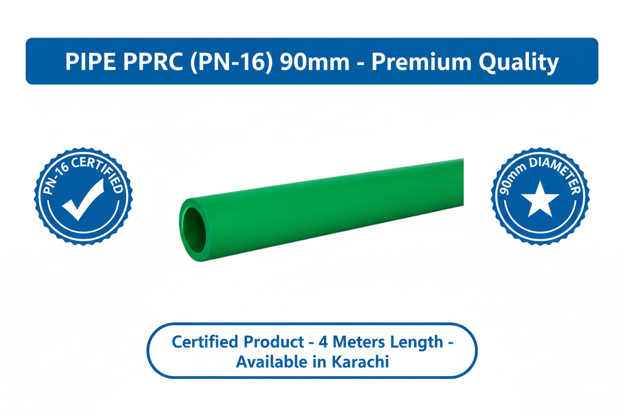 Pipe PPRC PN-16 90mm Quality Certification