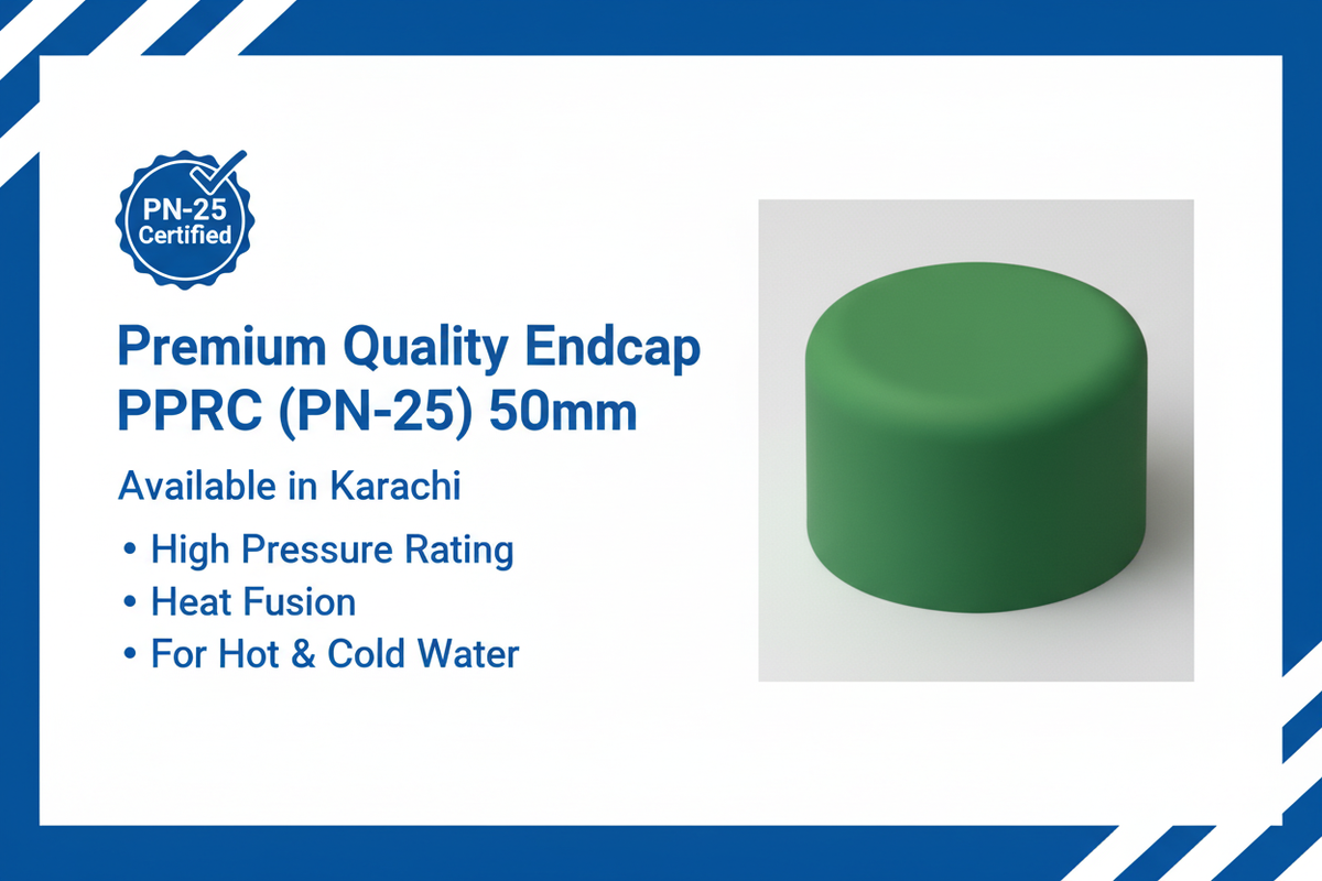 Premium PPRC Endcap 50mm PN-25 - Available in Karachi
