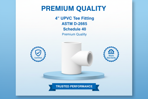 UPVC Tee Fitting - ASTM D-2665 Schedule 40 Premium Quality