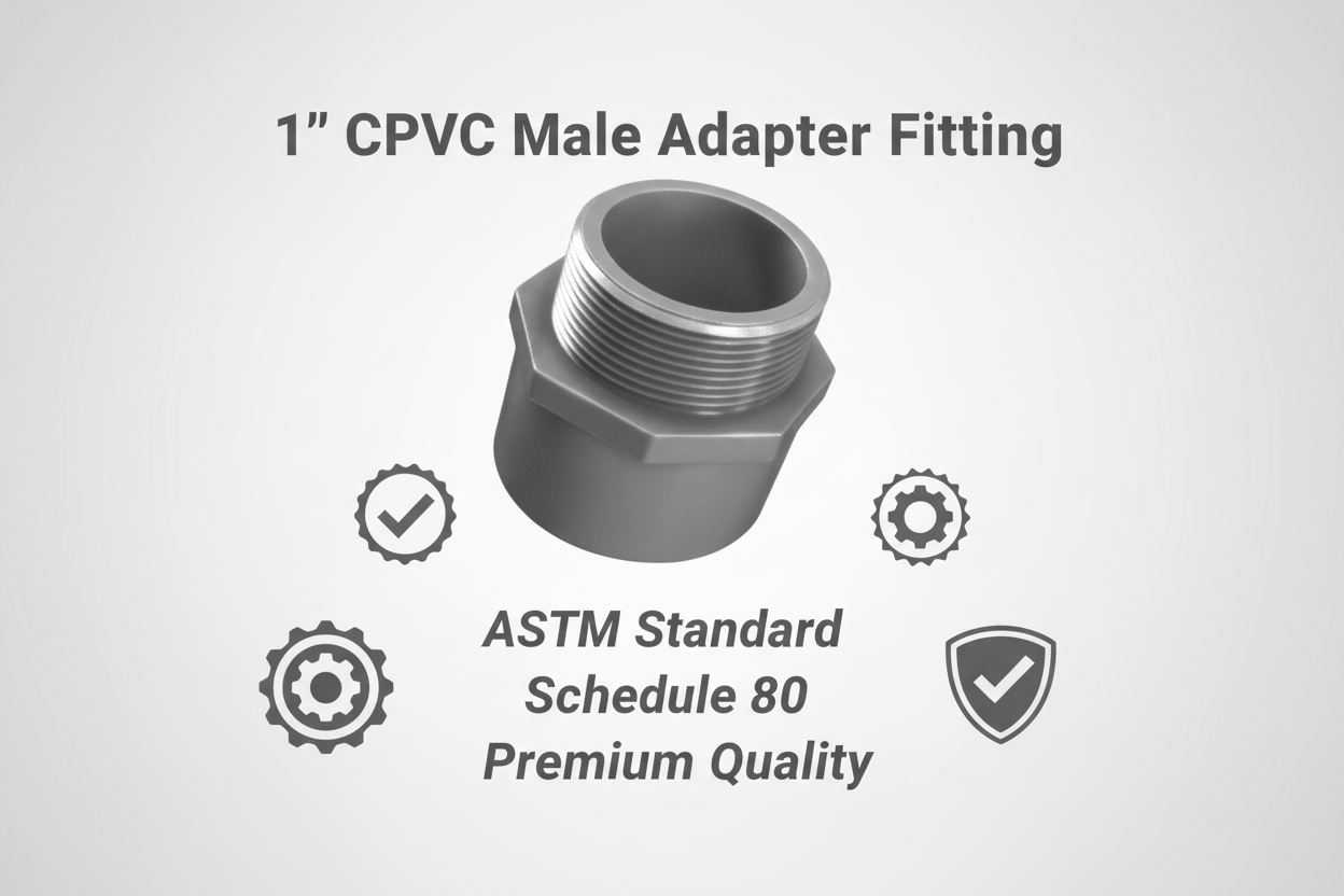 CPVC Male Adapter Fitting - ASTM SCH-80 Schedule 80 Premium Quality