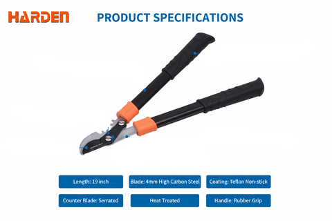Harden 630504 By-pass Lopping Pruner Specifications Diagram