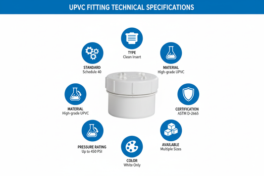 UPVC Clean Insert Technical Specifications - Schedule 40, ASTM D-2665