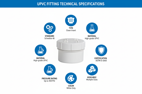 UPVC Clean Insert Technical Specifications - Schedule 40, ASTM D-2665