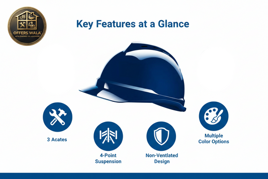MSA Safety Helmet Key Features - HDPE 4-Point Suspension