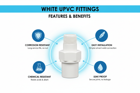 White UPVC V.Socket/Adapter Features - Corrosion Resistant, Easy Installation, Chemical Resistant, Leak Proof