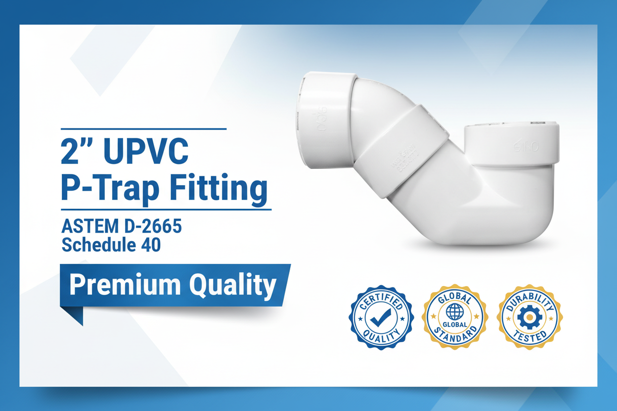 UPVC P-Trap Fitting - ASTM D-2665 Schedule 40 Premium Quality
