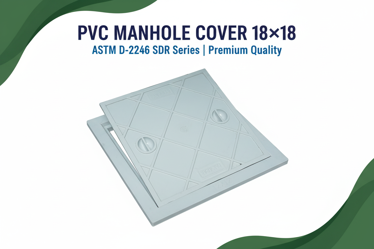 PVC Manhole Cover 18×18 Banner - ASTM D-2246 SDR Series Premium Quality