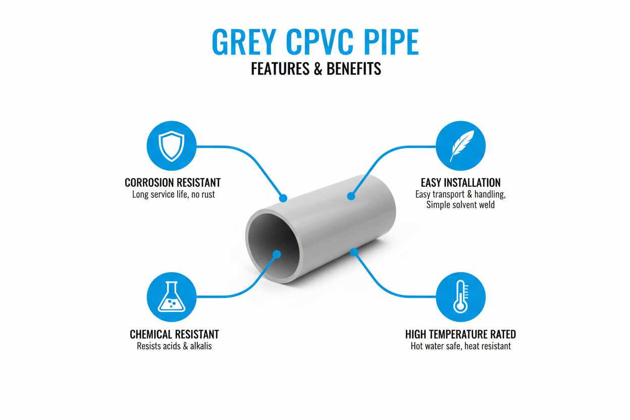 Grey CPVC Pipe Features and Benefits