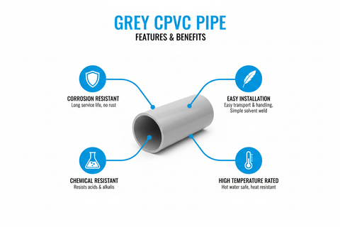 Grey CPVC Pipe Features and Benefits