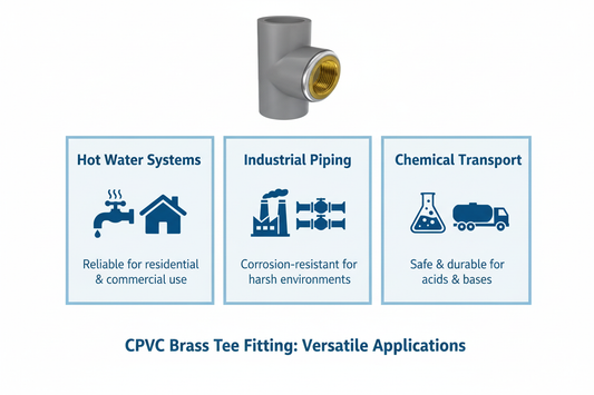 CPVC Brass Tee Applications - Hot Water Systems, Industrial Piping, Chemical Transport