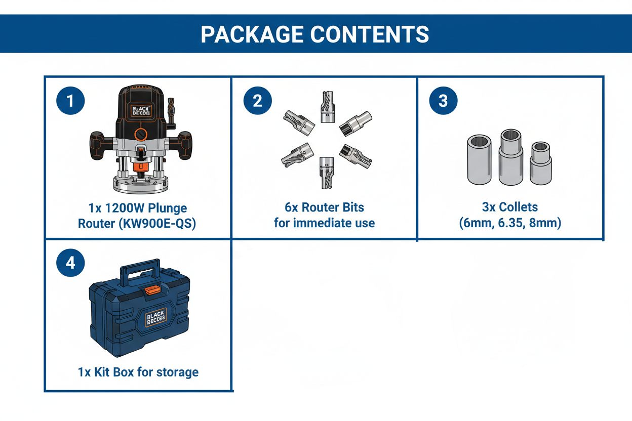 Black & Decker Router Package Contents