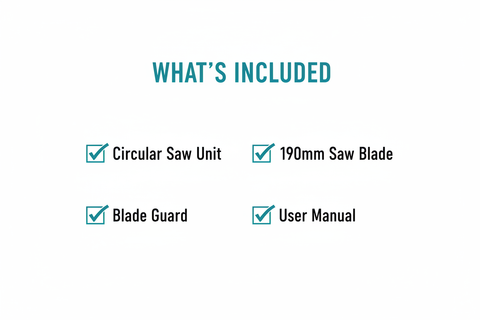 Bosch GKS190 Package Contents - Circular Saw, Blade, Blade Guard