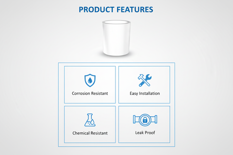 White UPVC Socket Features - Corrosion Resistant, Easy Installation, Chemical Resistant, Leak Proof