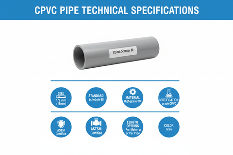 1/2 inch CPVC Schedule 80 Technical Specifications
