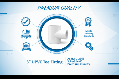 UPVC Tee Fitting - ASTM D-2665 Schedule 40 Premium Quality