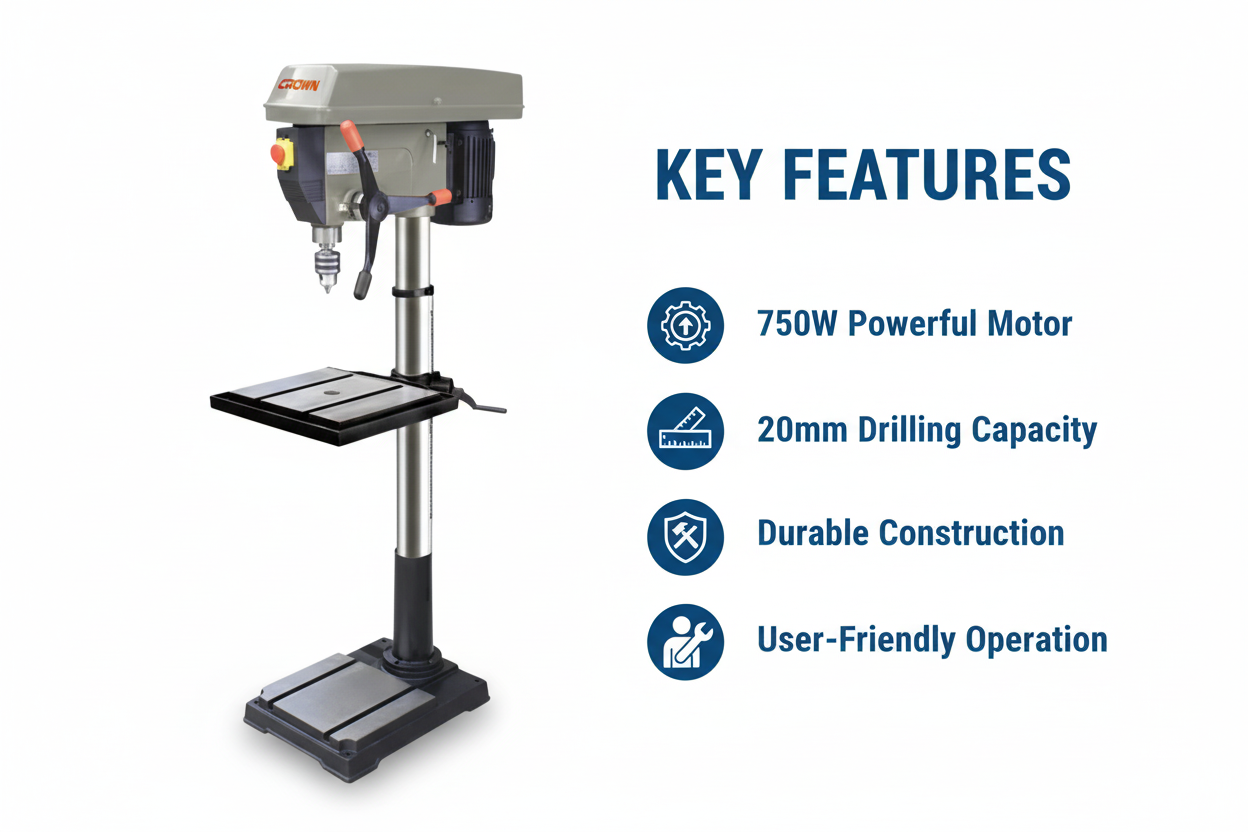 Crown CT32018 Features & Benefits - Powerful Motor, Durable Construction