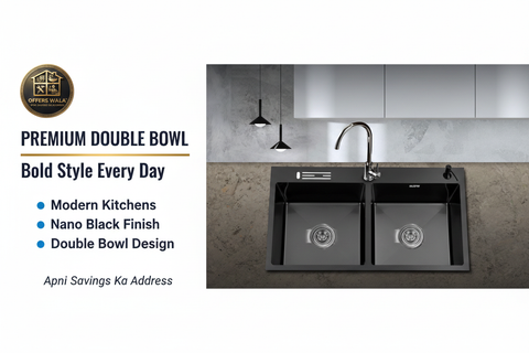 Verona Kitchen Sink 8245 Nano Black Premium Banner