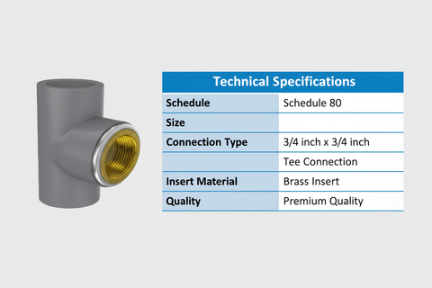 CPVC Brass Tee Technical Specifications - Schedule 80