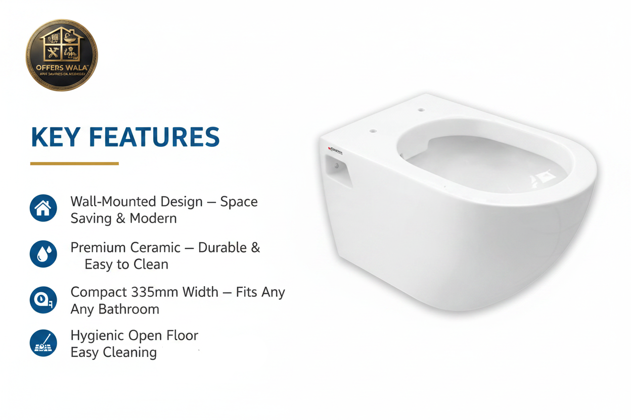 Grace Wall Hang Commode Key Features — Offers Wala