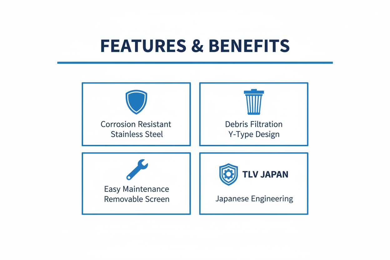 Strainer SS TLV Japan - Features & Benefits