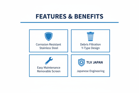 Strainer SS TLV Japan - Features & Benefits