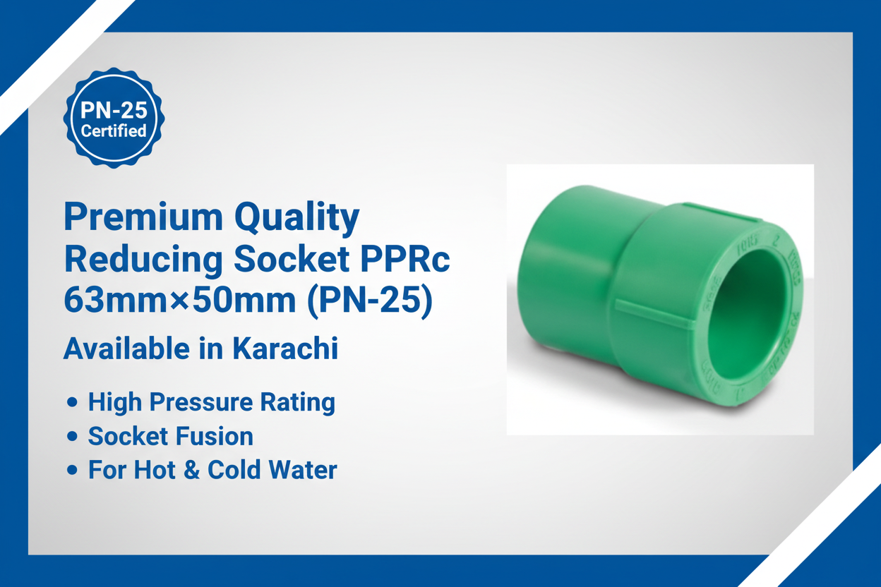 Reducing Socket PPRc 63mm×50mm (PN-25) - Available in Karachi