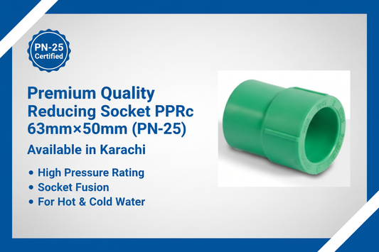 Reducing Socket PPRc 63mm×50mm (PN-25) - Available in Karachi