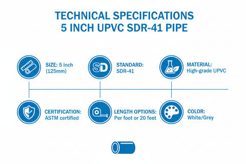 5 inch UPVC SDR-41 Technical Specifications
