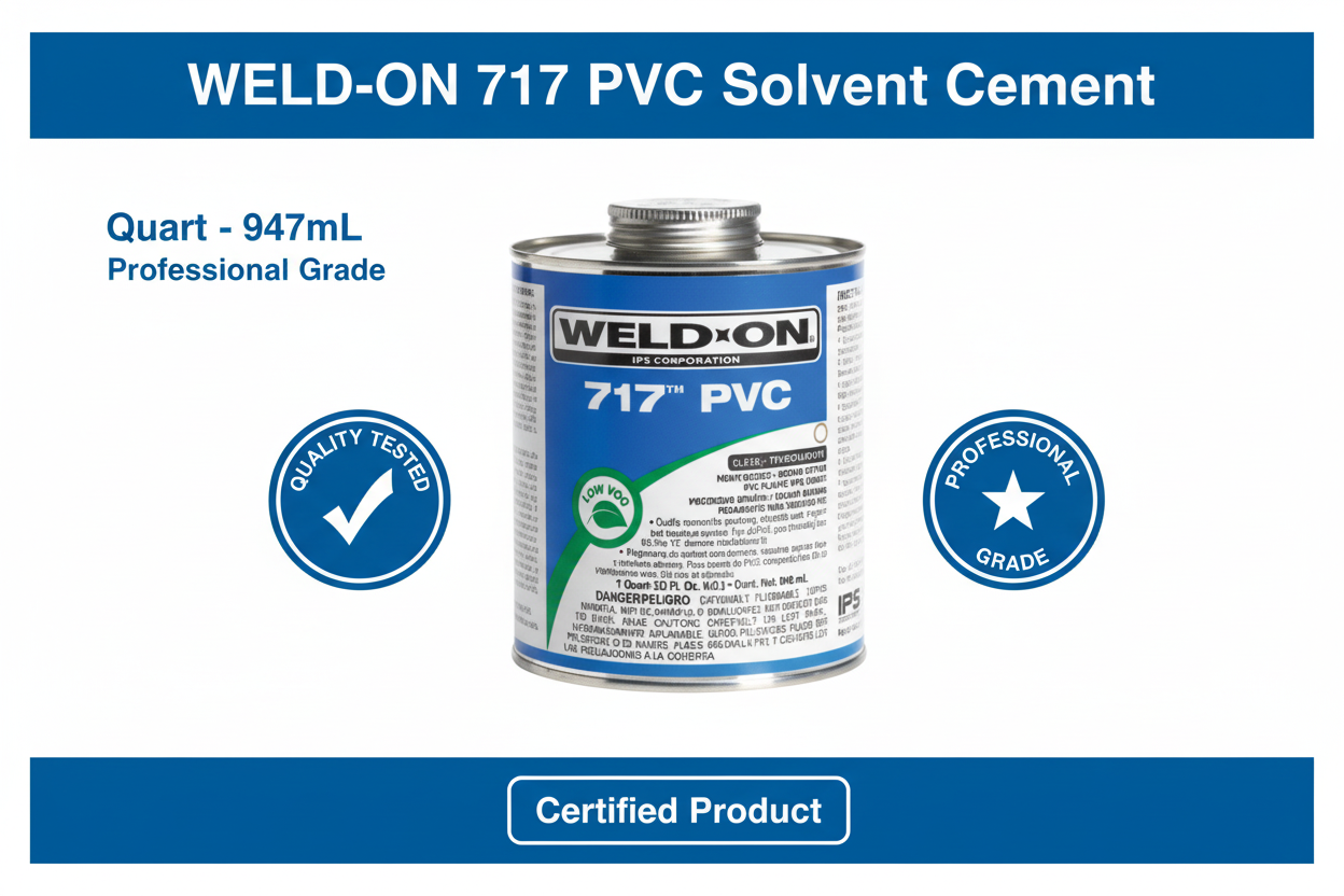 WELD-ON 717 PVC Quart Professional Grade - Quality Tested, Professional Grade, Certified Product