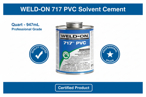 WELD-ON 717 PVC Quart Professional Grade - Quality Tested, Professional Grade, Certified Product