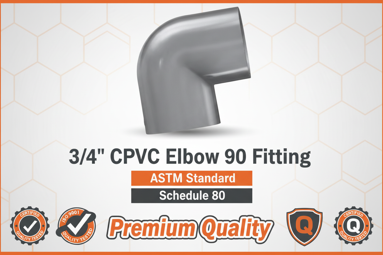 CPVC Elbow 90 Fitting - ASTM SCH-80 Schedule 80 Premium Quality