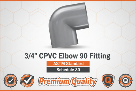 CPVC Elbow 90 Fitting - ASTM SCH-80 Schedule 80 Premium Quality