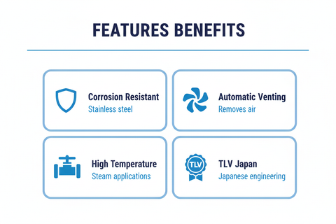 Air Vent SS Steam TLV Japan - Features & Benefits