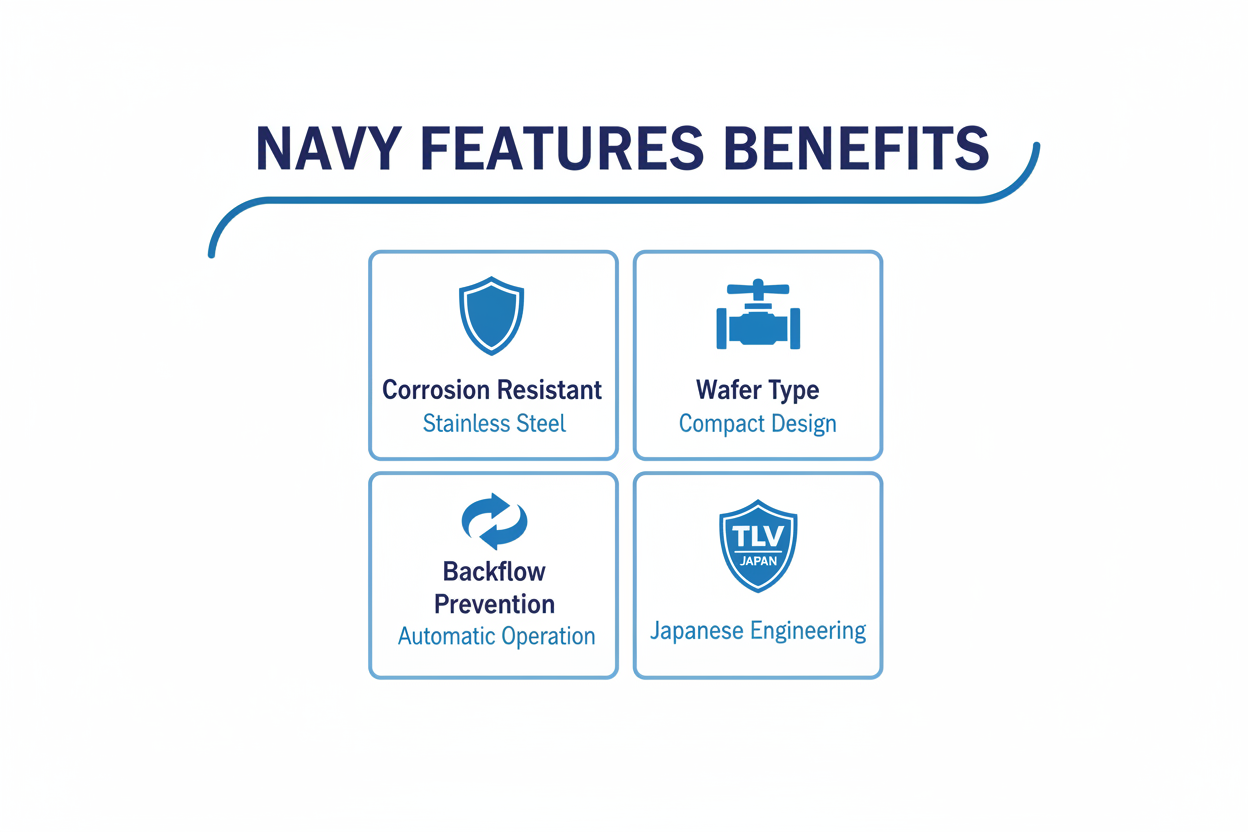 Check Valve (Wafer Type) SS TLV JAPAN - Features & Benefits