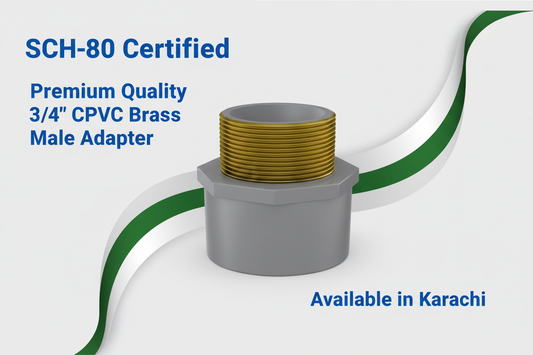 SCH-80 Certified - Premium Quality 3/4" CPVC Brass Male Adapter Available in Karachi