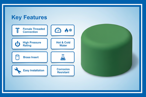 PPRC Endcap Key Features - High pressure, corrosion resistant