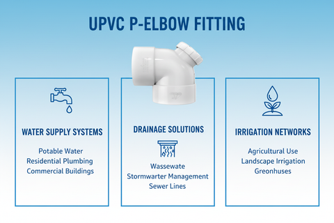 UPVC P-Elbow Applications - Water Supply, Drainage, Irrigation Systems