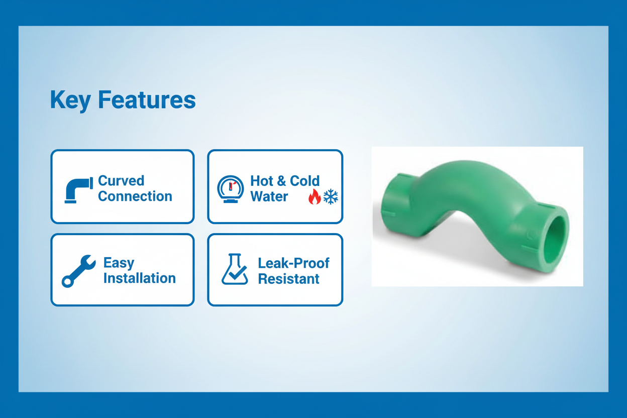 Over Cross Key Features - Curved connection, high pressure, corrosion resistant
