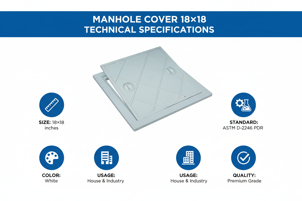 Manhole Cover 18×18 Technical Specifications - Size, Standard, Material, Usage