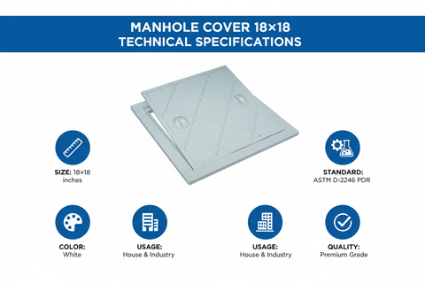 Manhole Cover 18×18 Technical Specifications - Size, Standard, Material, Usage