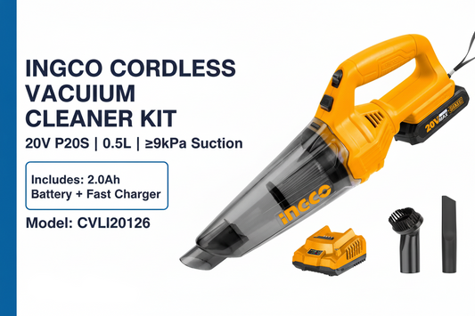 Ingco Cordless Vacuum Kit CVLI20126 Hero Banner