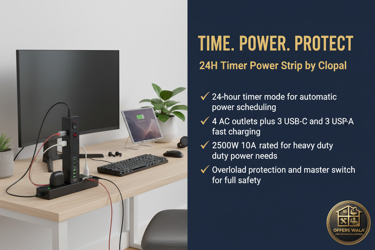 24H Timer Power Strip Lifestyle – A+ Lifestyle Panel