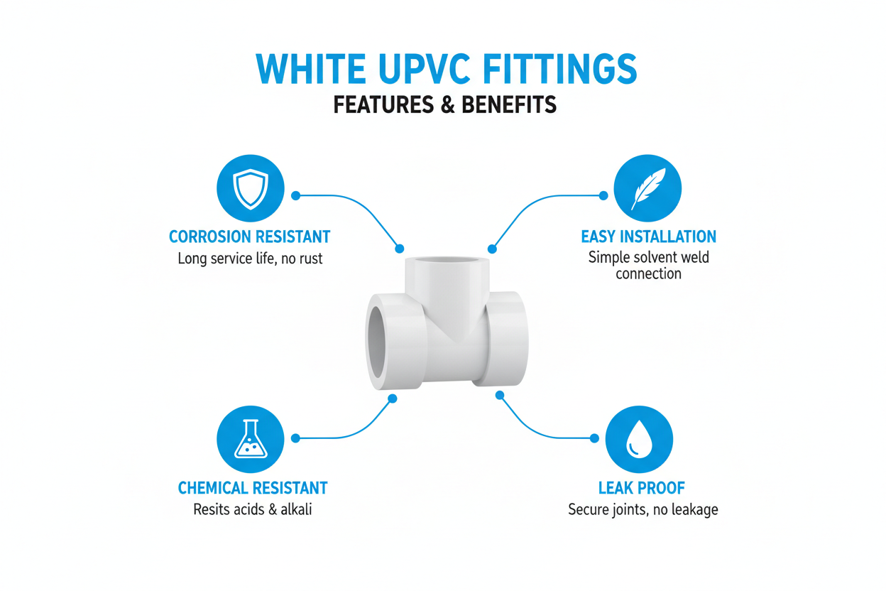 White UPVC Fittings Features and Benefits
